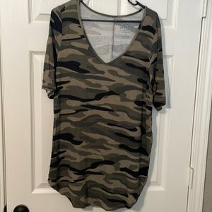 Camo tunic top